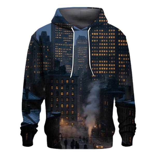 Winter Twilight Over The Financial District lightweight hoodies