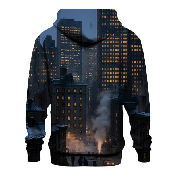Winter Twilight Over The Financial District lightweight hoodies