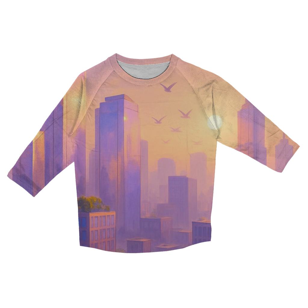 Lavender City Gold trendy 3/4 sleeve tops