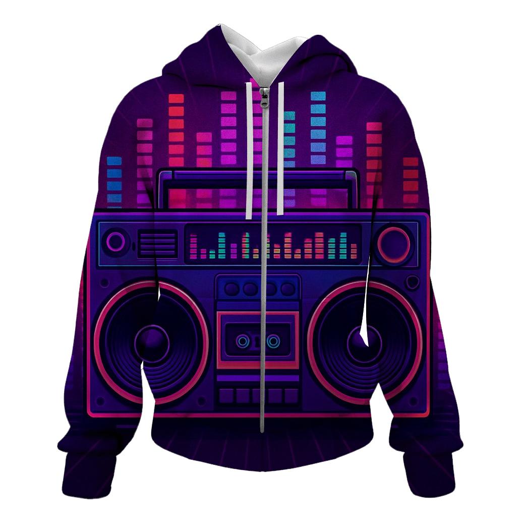 Boom Box Rhythm graphic hoodies