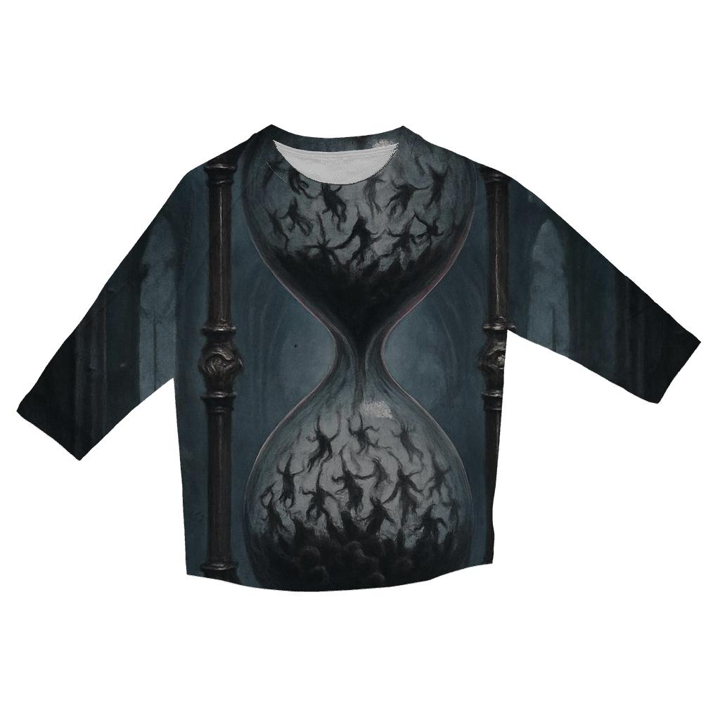 Hourglass Of Souls casual three quarter sleeve shirts