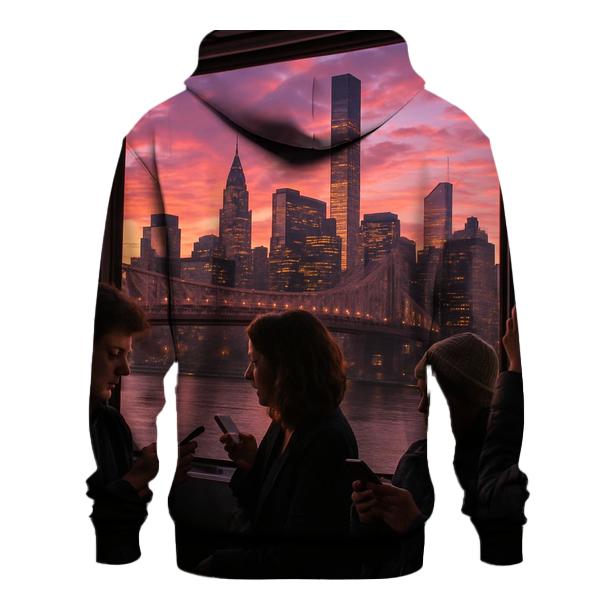 Sunset From Roosevelt Island Tram printed hoodies
