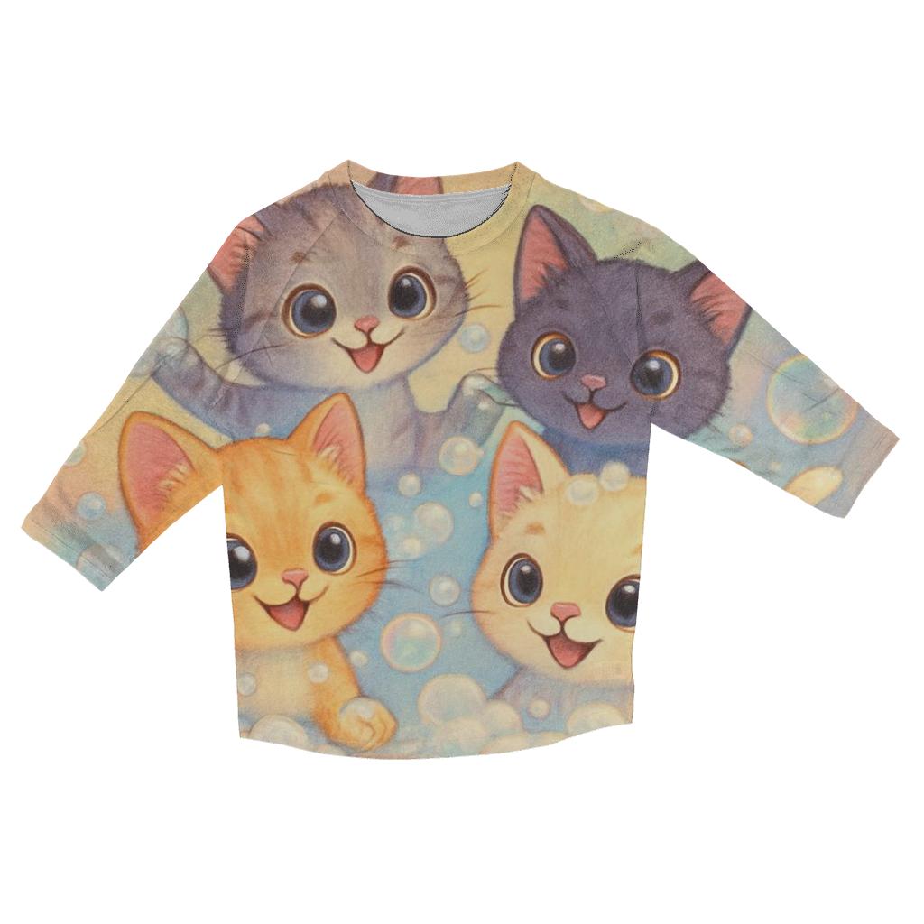 Bubble Bath Whisker Parade stylish quarter sleeve tops