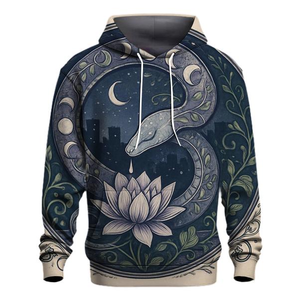 Lunar Garden Ouroboros pullover hoodies