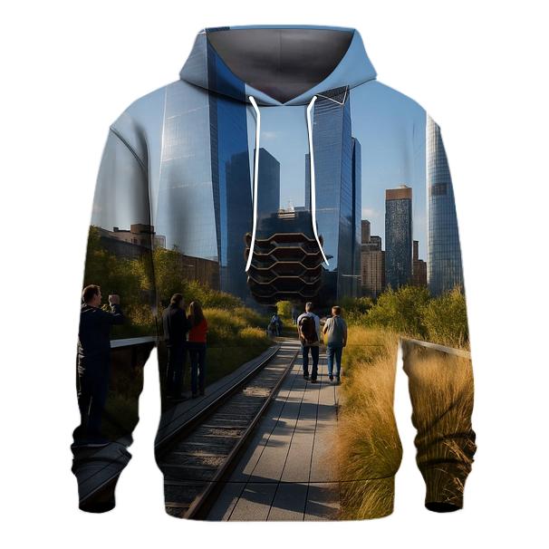 Sunlit High Line Perspective To Hudson Yards custom hoodies