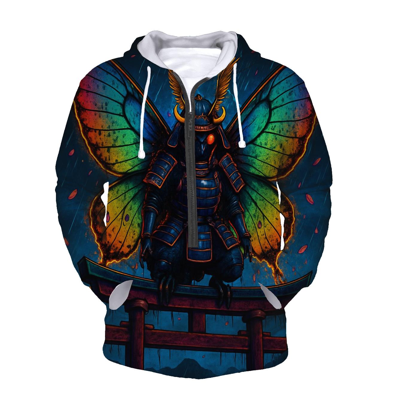 Chromatic Samurai Moth hoodie designs