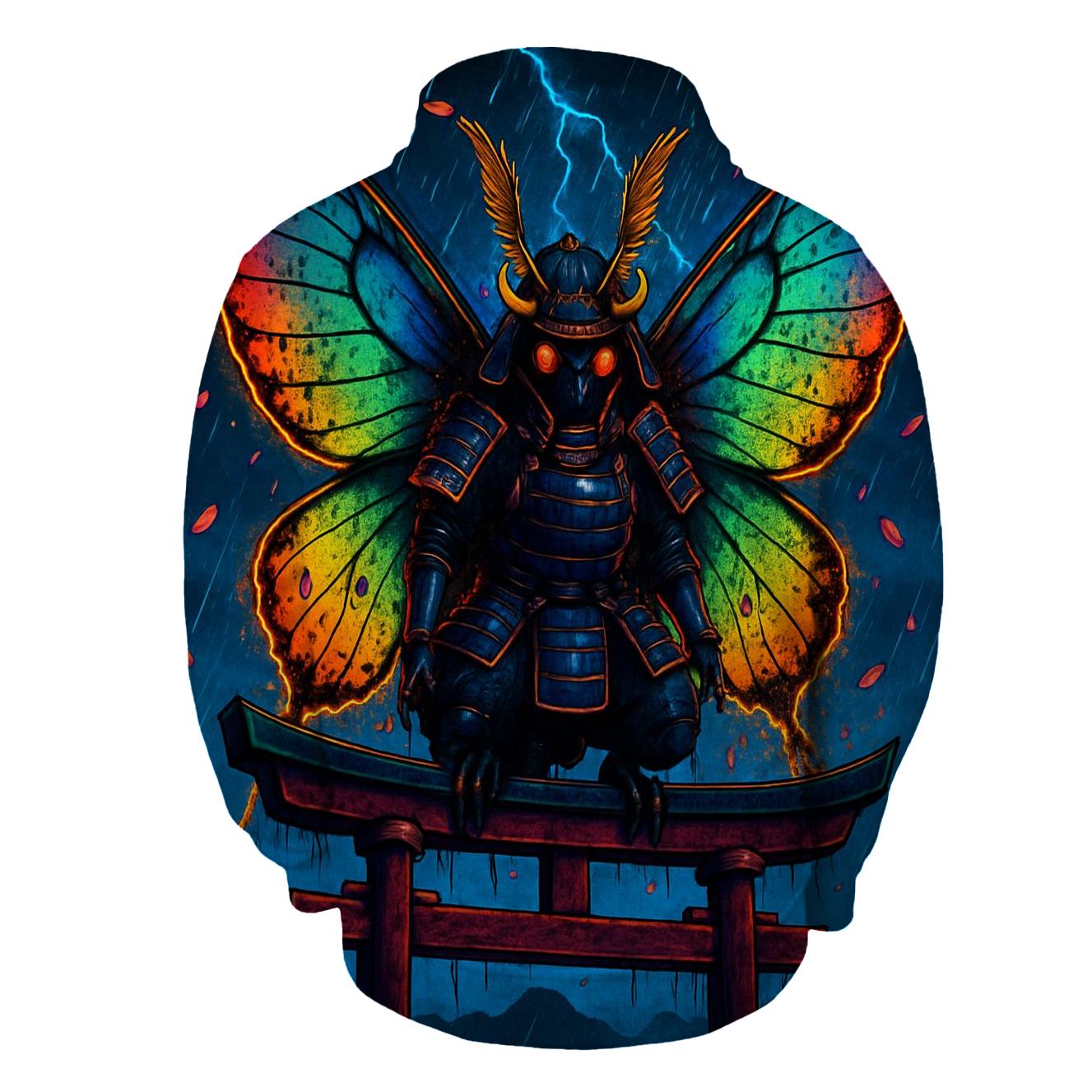 Chromatic Samurai Moth hoodie designs