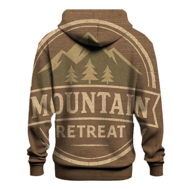 Rustic Mountain Lodge Badge pullover hoodies