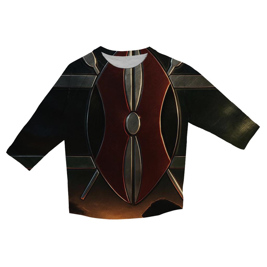Savanna Shield Metallic printed three quarter sleeve shirts