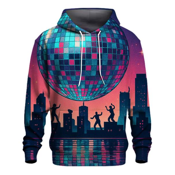 Disco Dot Skyline printed hoodies