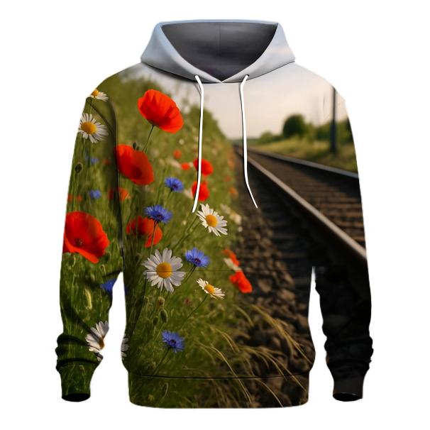 Railway Wildflower Verge heavyweight hoodies