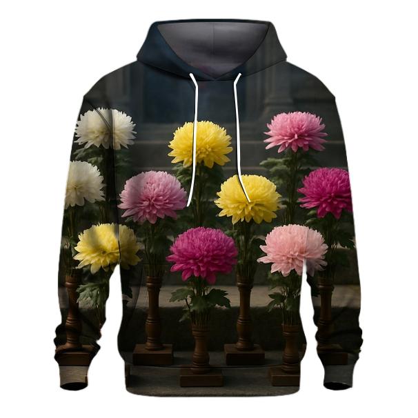 Temple Chrysanthemum Display graphic hoodies