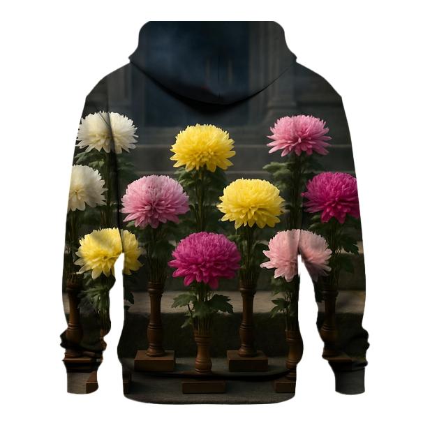Temple Chrysanthemum Display graphic hoodies