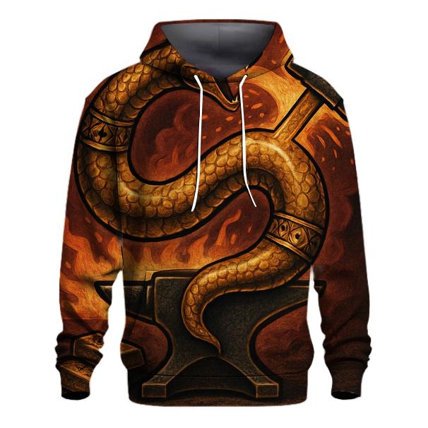Auric Forge Ouroboros Emblem embroidered hoodies