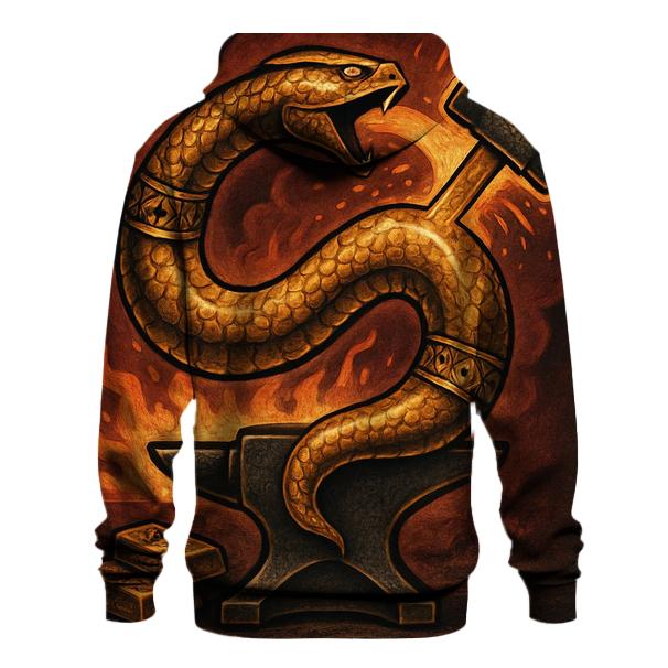 Auric Forge Ouroboros Emblem embroidered hoodies