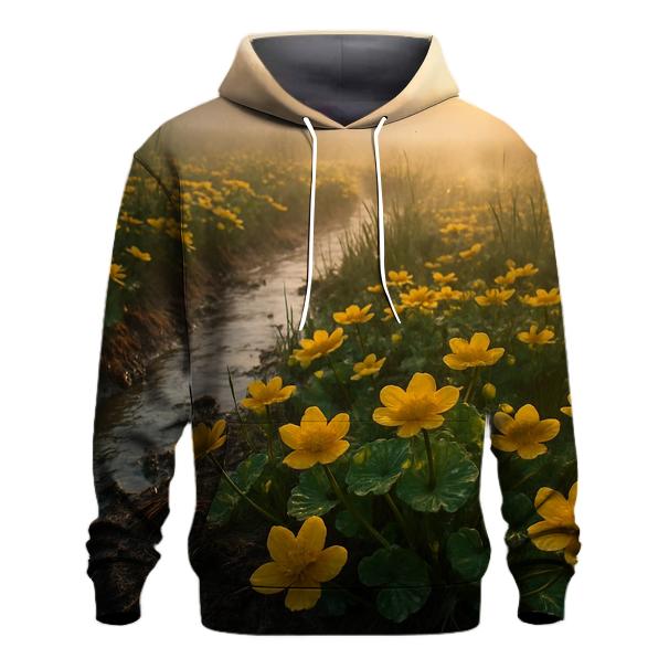 Wetland Marsh Marigold Sunrise hoodie styles