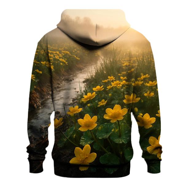 Wetland Marsh Marigold Sunrise hoodie styles