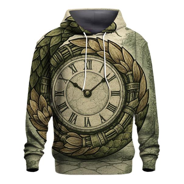 Clockwork Garden Ouroboros Clockface lightweight hoodies