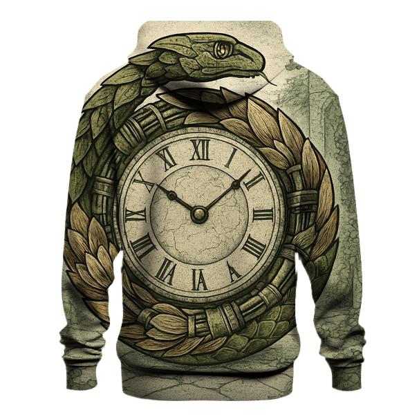 Clockwork Garden Ouroboros Clockface lightweight hoodies