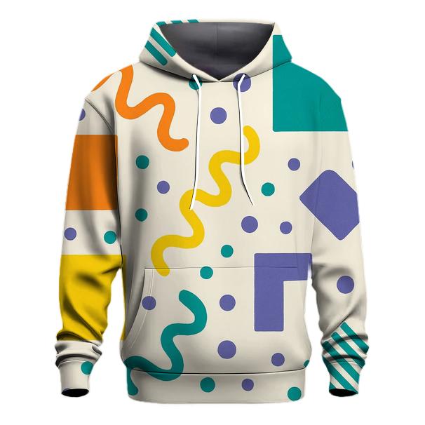 Retro Memphis Shuffle zip-up hoodies