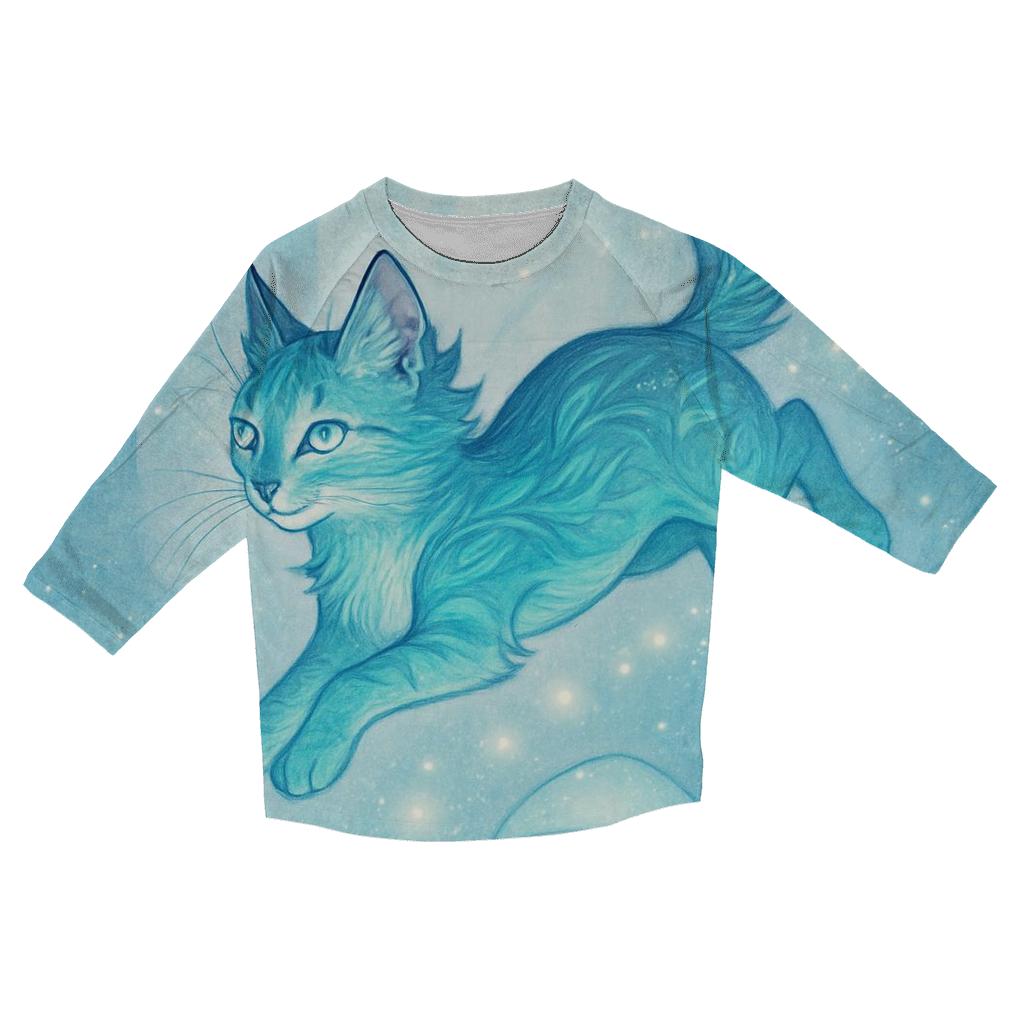 Aurora Forest Sprite Cat designer 3/4 sleeve blouses