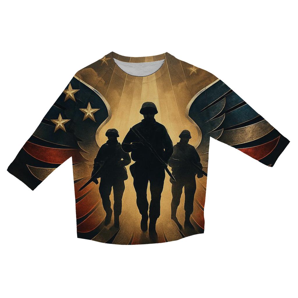 Valor Wings Banner stylish quarter sleeve tops