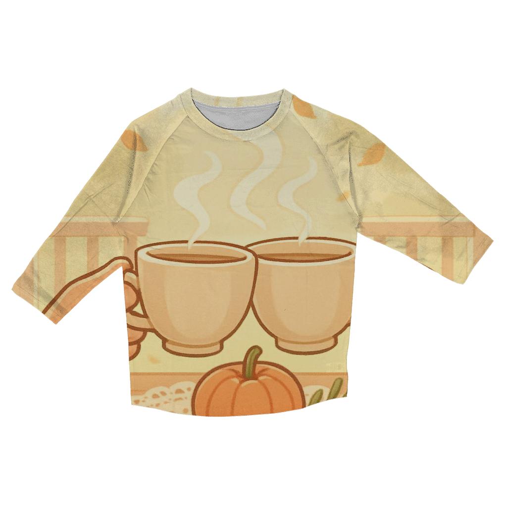 Thankful Tea For Two designer 3/4 sleeve blouses