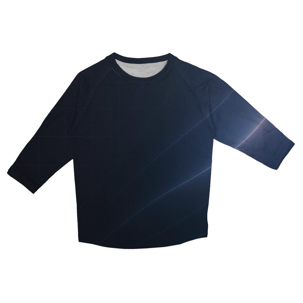 Polar Twilight Grid designer 3/4 sleeve blouses