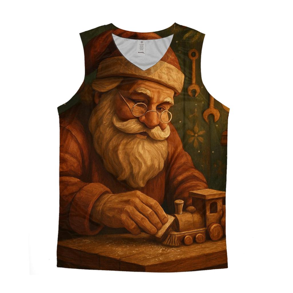Woodland Workshop Santa stylish racerback tanks