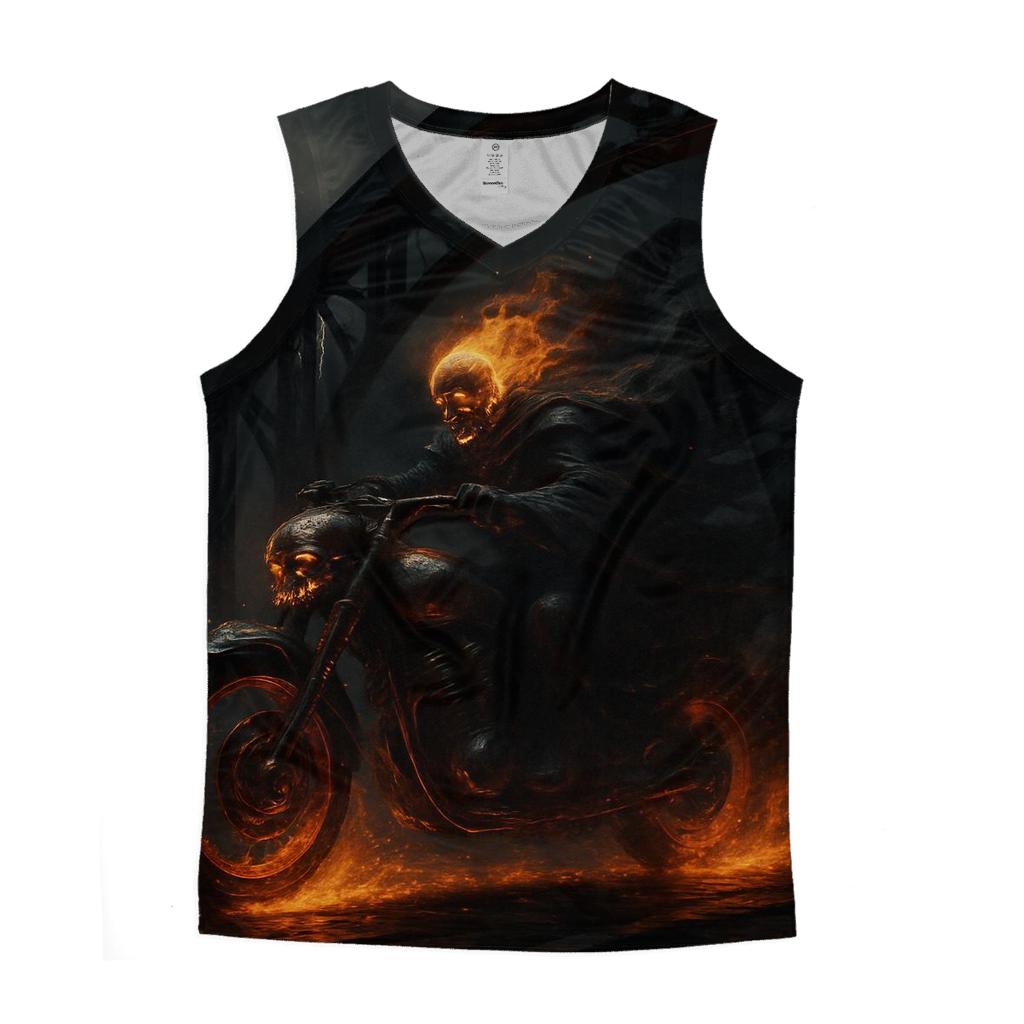 Grim Rider Of The Iron Bridge personalized athletic tanks