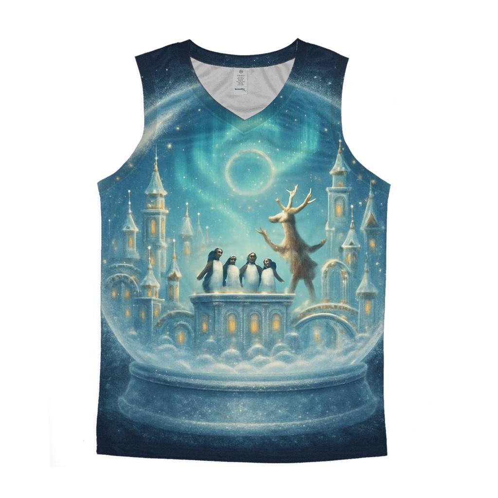Snow Globe City Opera designer workout tanks