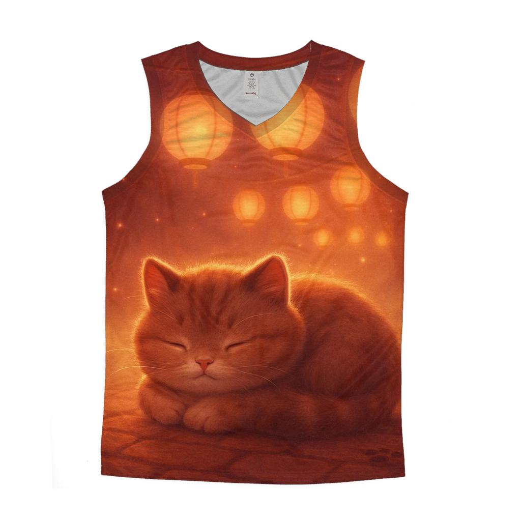 Cozy Lantern Alley Cat graphic print tank tops