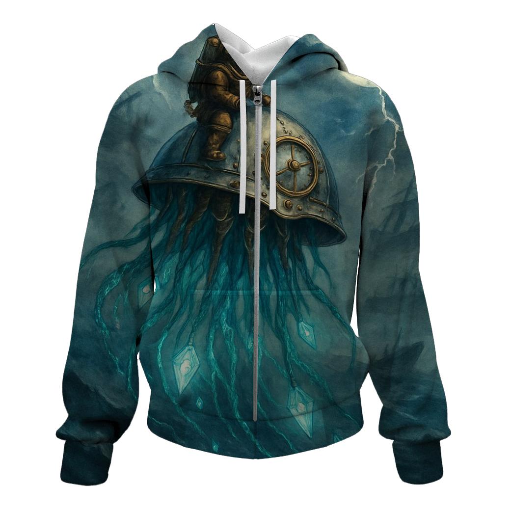 Clockwork Jellyfish Rider graphic hoodies