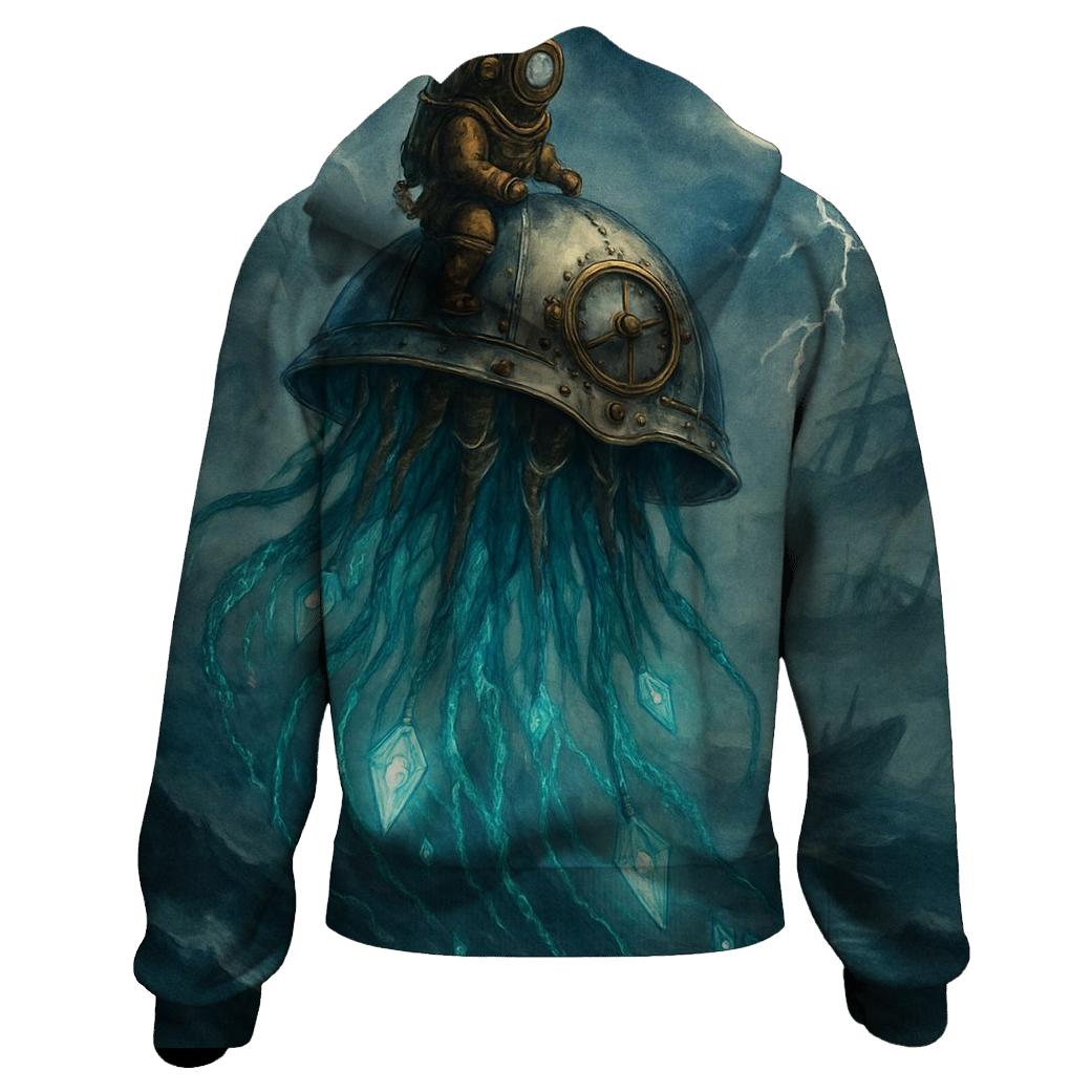 Clockwork Jellyfish Rider graphic hoodies