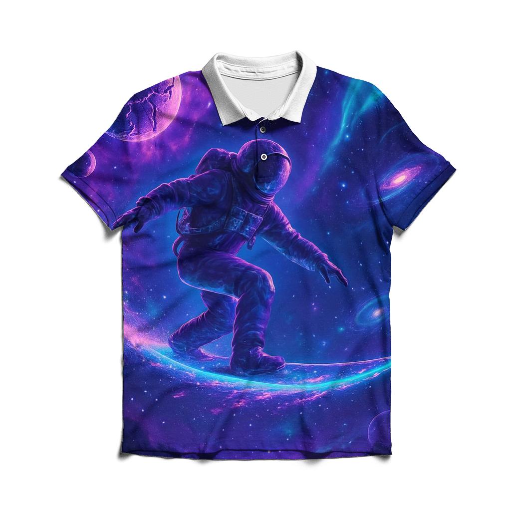 Nebula Surf Rider custom polo shirts