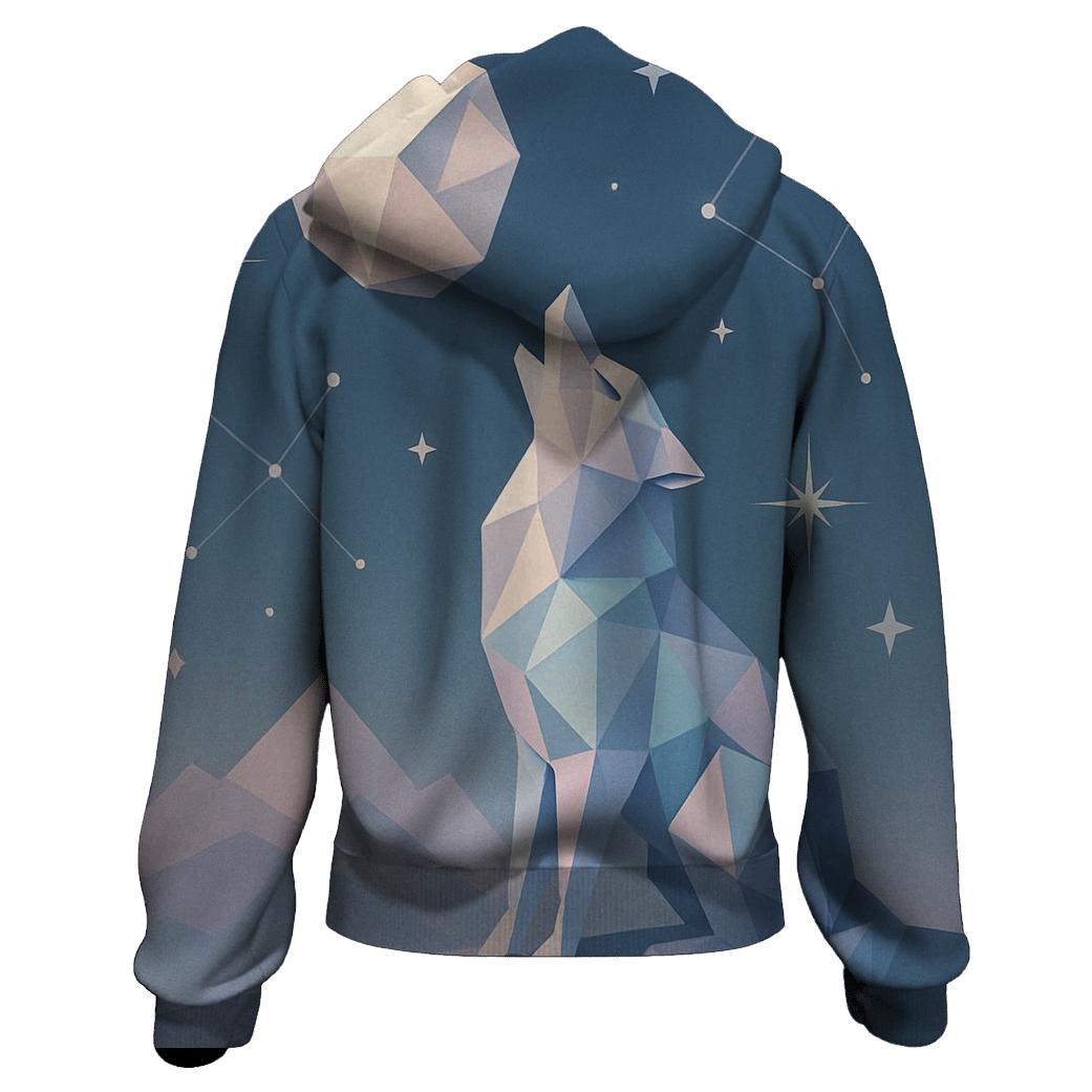 Lunar Origami graphic hoodies