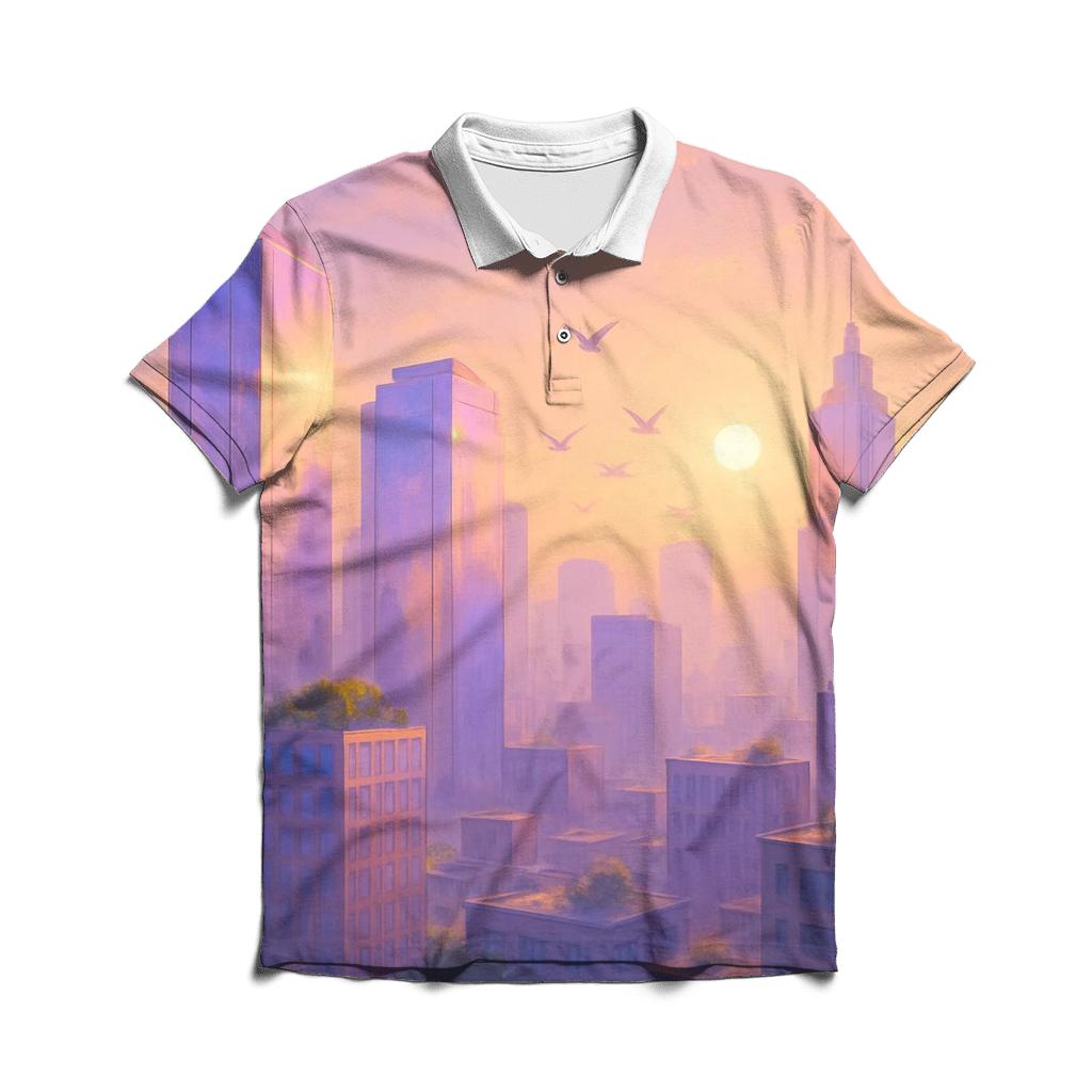 Lavender City Gold premium cotton polo shirts