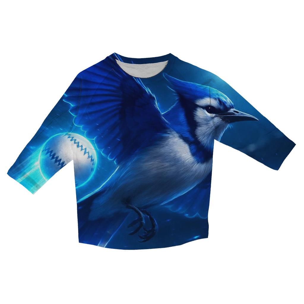 Blue Jays Flight Trail printed three quarter sleeve shirts