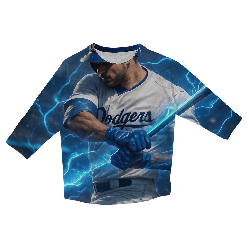 Blue Lightning Swing casual three quarter sleeve shirts