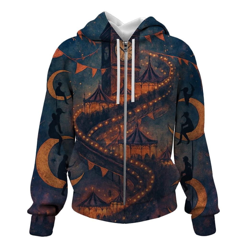 Clocktower Foxglow Carnival embroidered hoodies