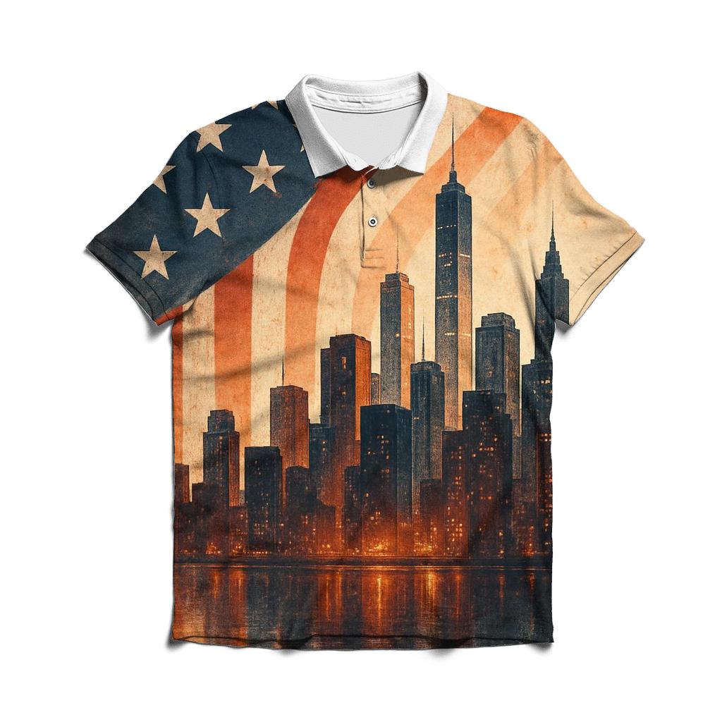 Skyline Banner casual sports polo shirts