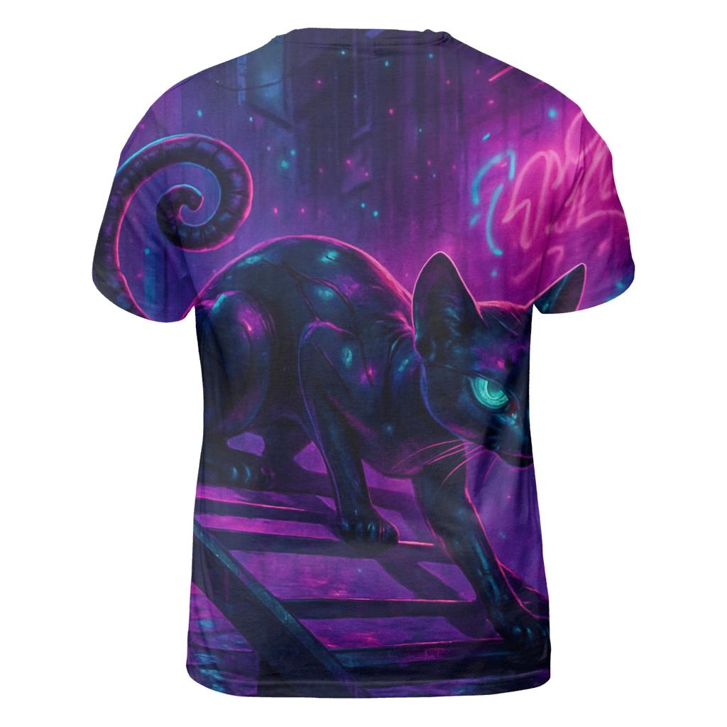 Neon Alley Night Prowler artistic all-over print tops