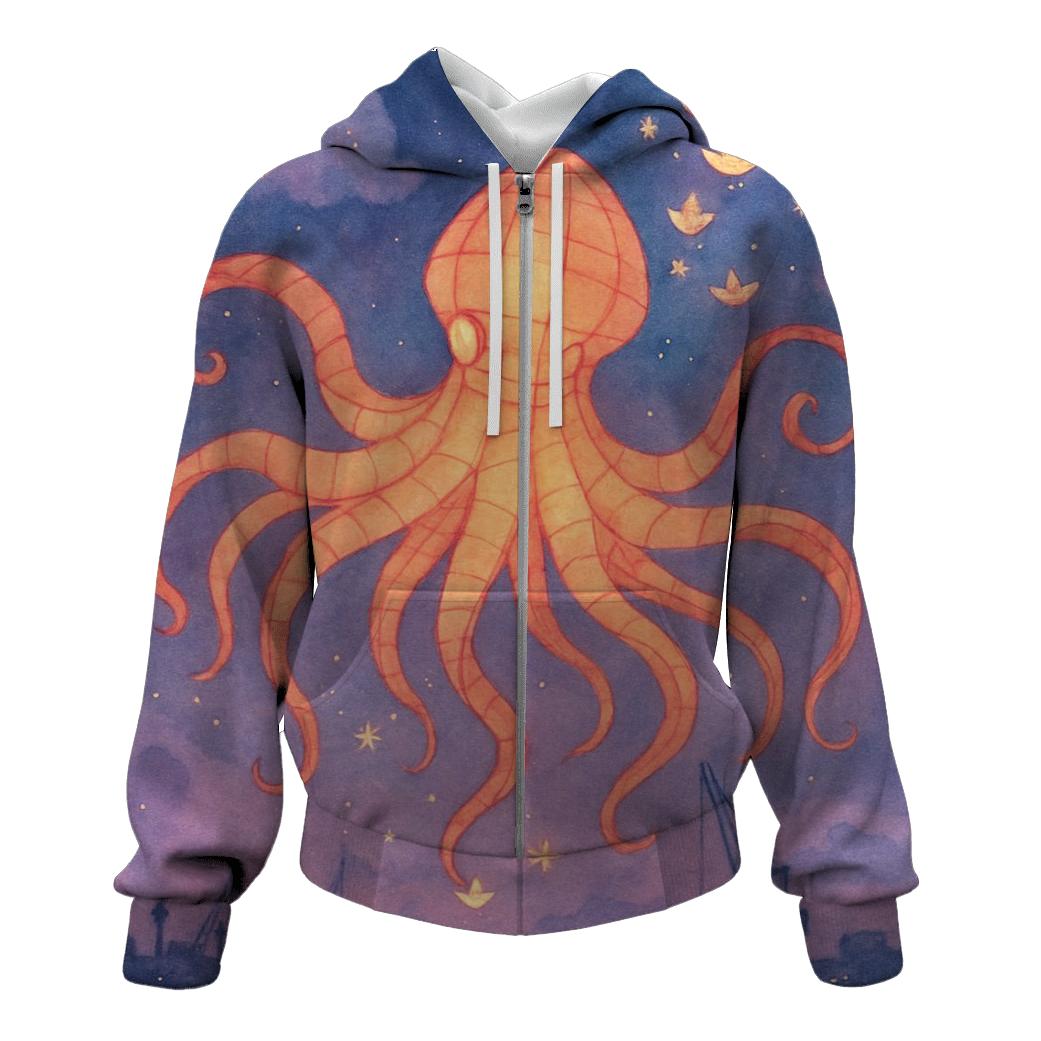 Paper Lantern Kraken designer hoodies