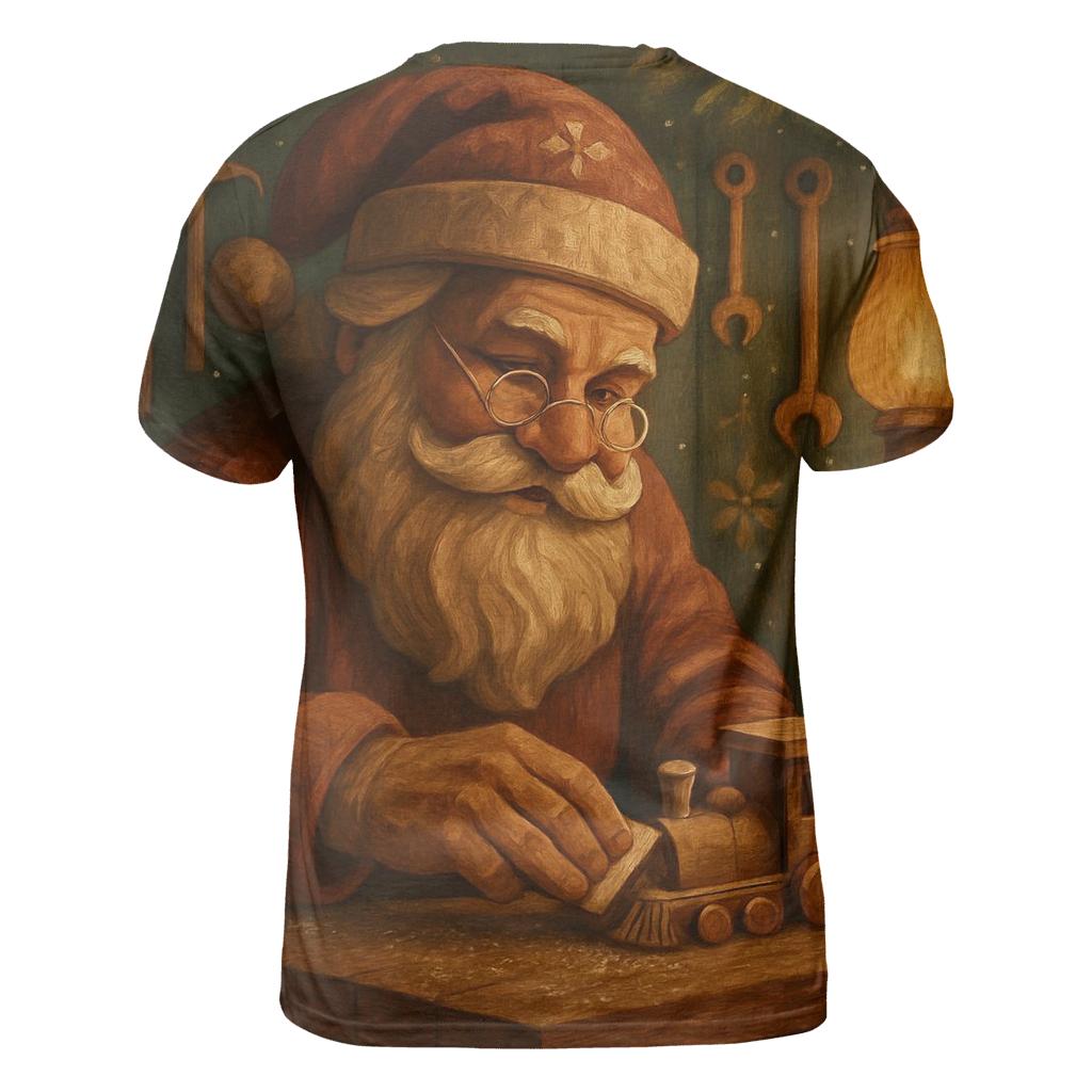 Woodland Workshop Santa unique graphic print tees