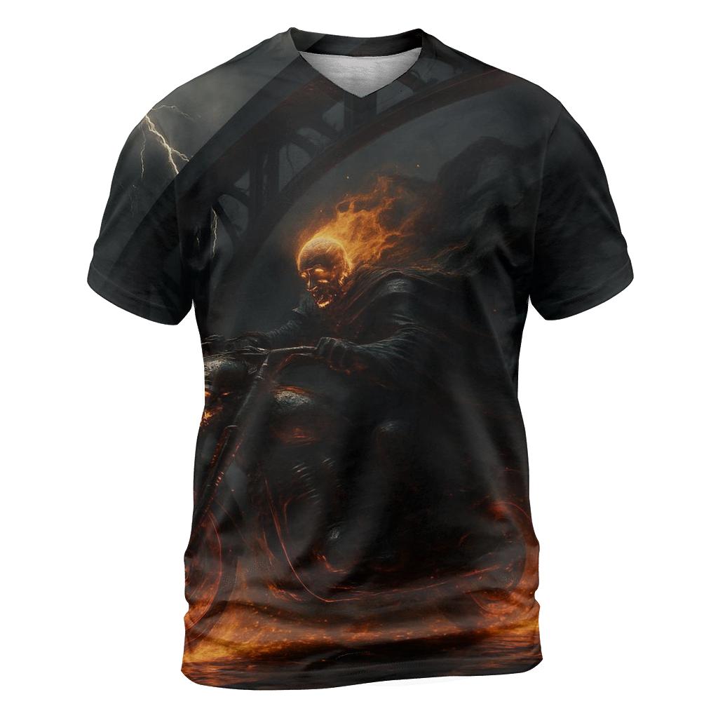 Grim Rider Of The Iron Bridge creative print fashion shirts