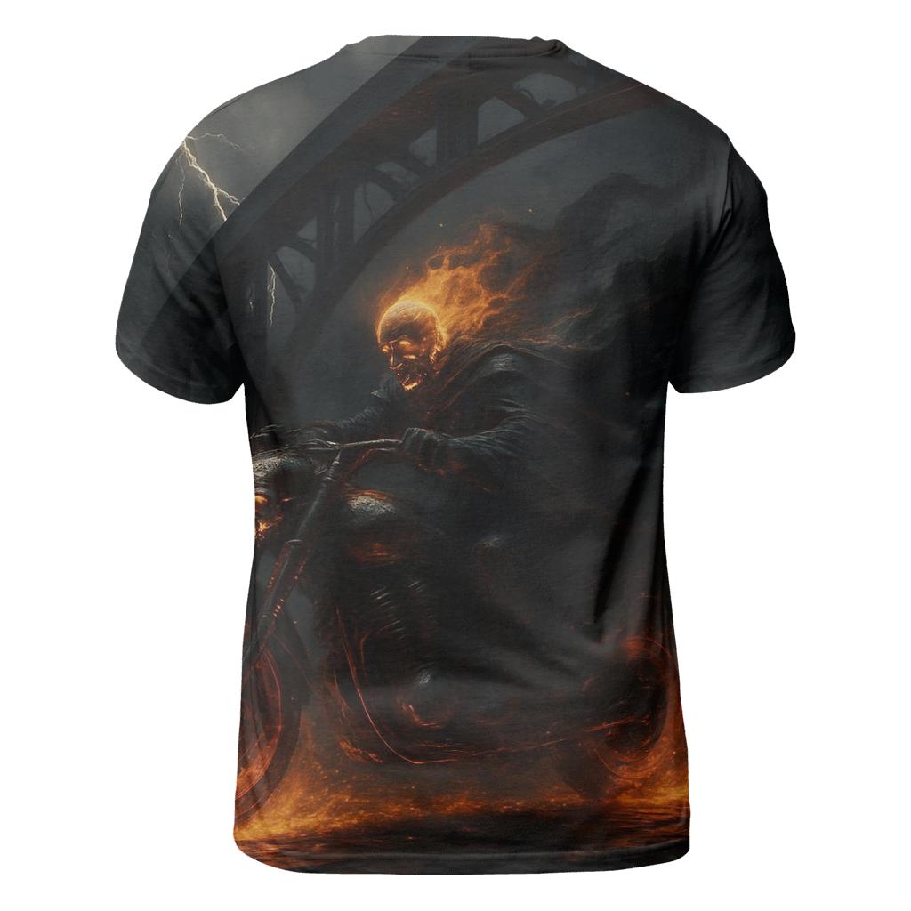 Grim Rider Of The Iron Bridge creative print fashion shirts