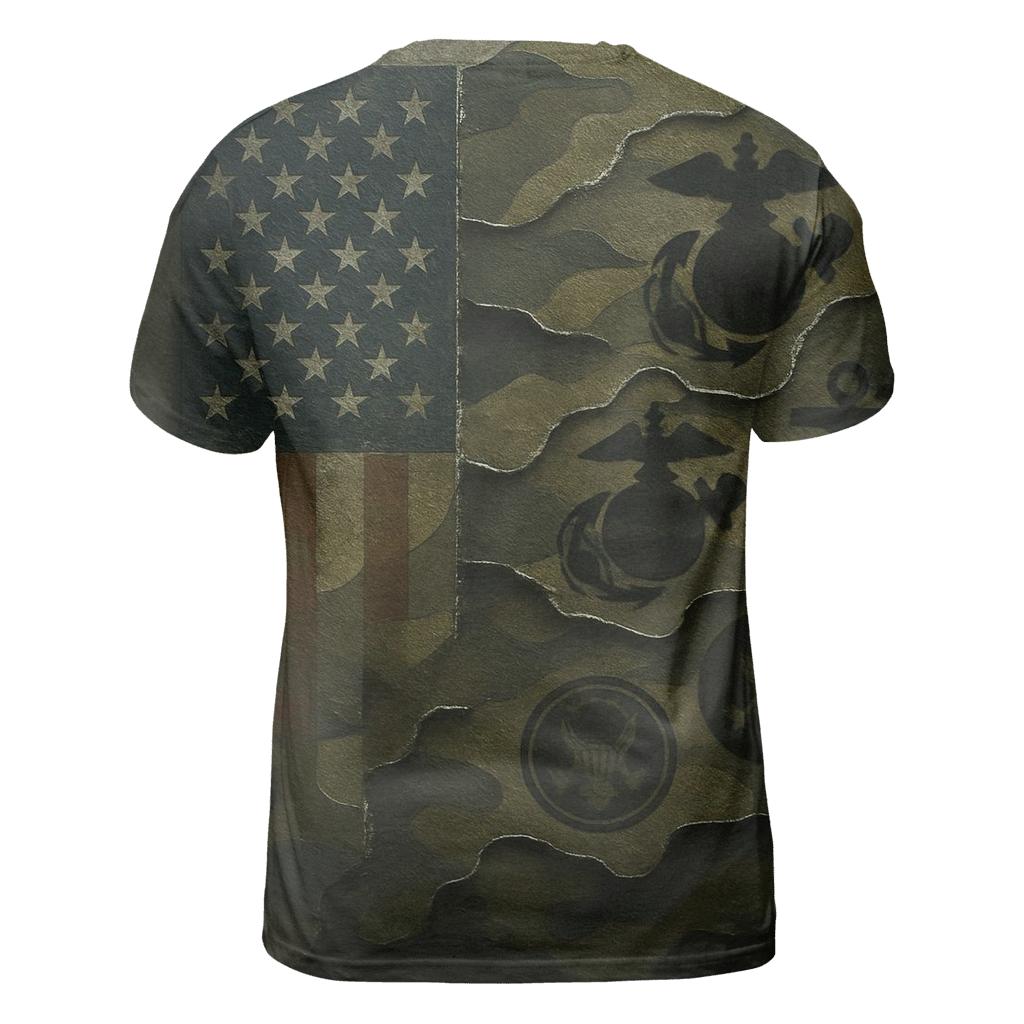 Camouflage Flag Fusion trendy printed shirt styles