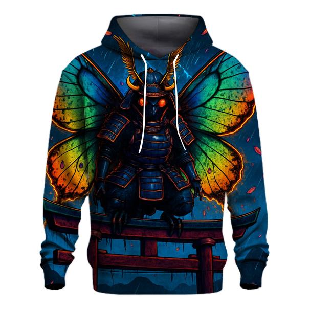 Chromatic Samurai Moth designer hoodies