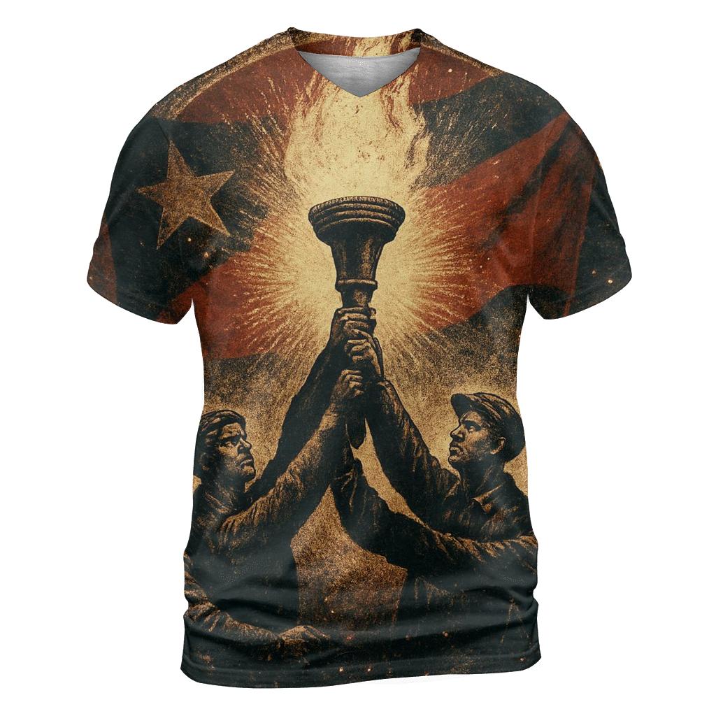 Flag And Flame Vigil personalized full print shirts