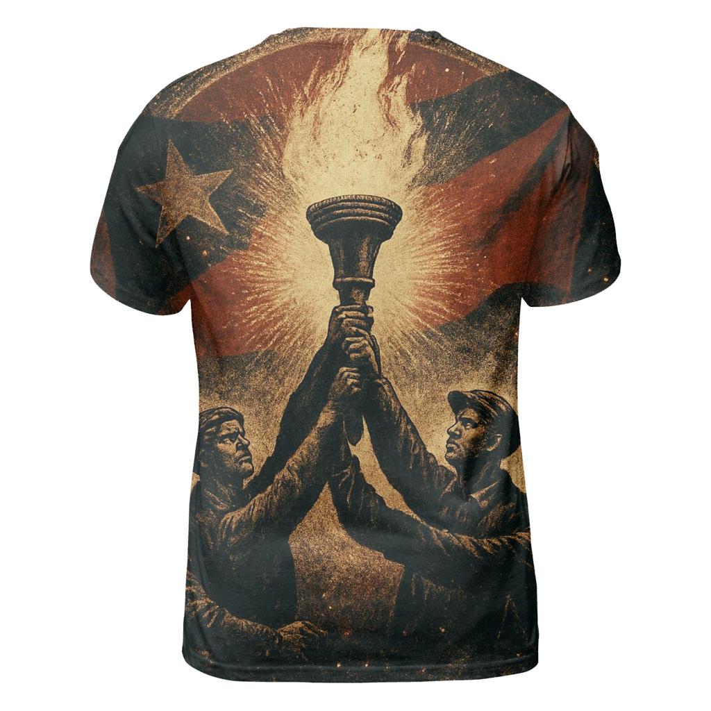 Flag And Flame Vigil personalized full print shirts